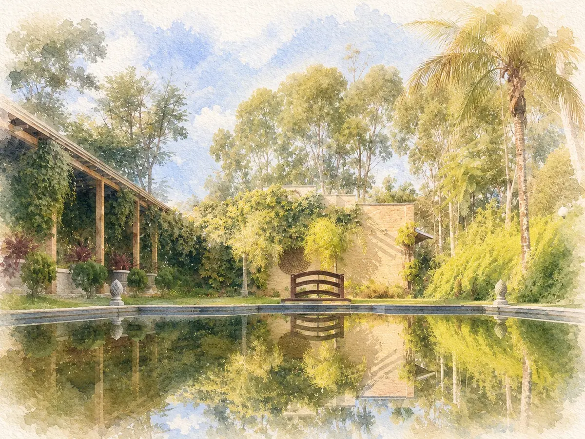 Ilustração do jardim do Covadonga